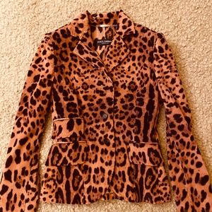 Dolce & Gabbana D&G  Womens Leopard Jacket Size 4